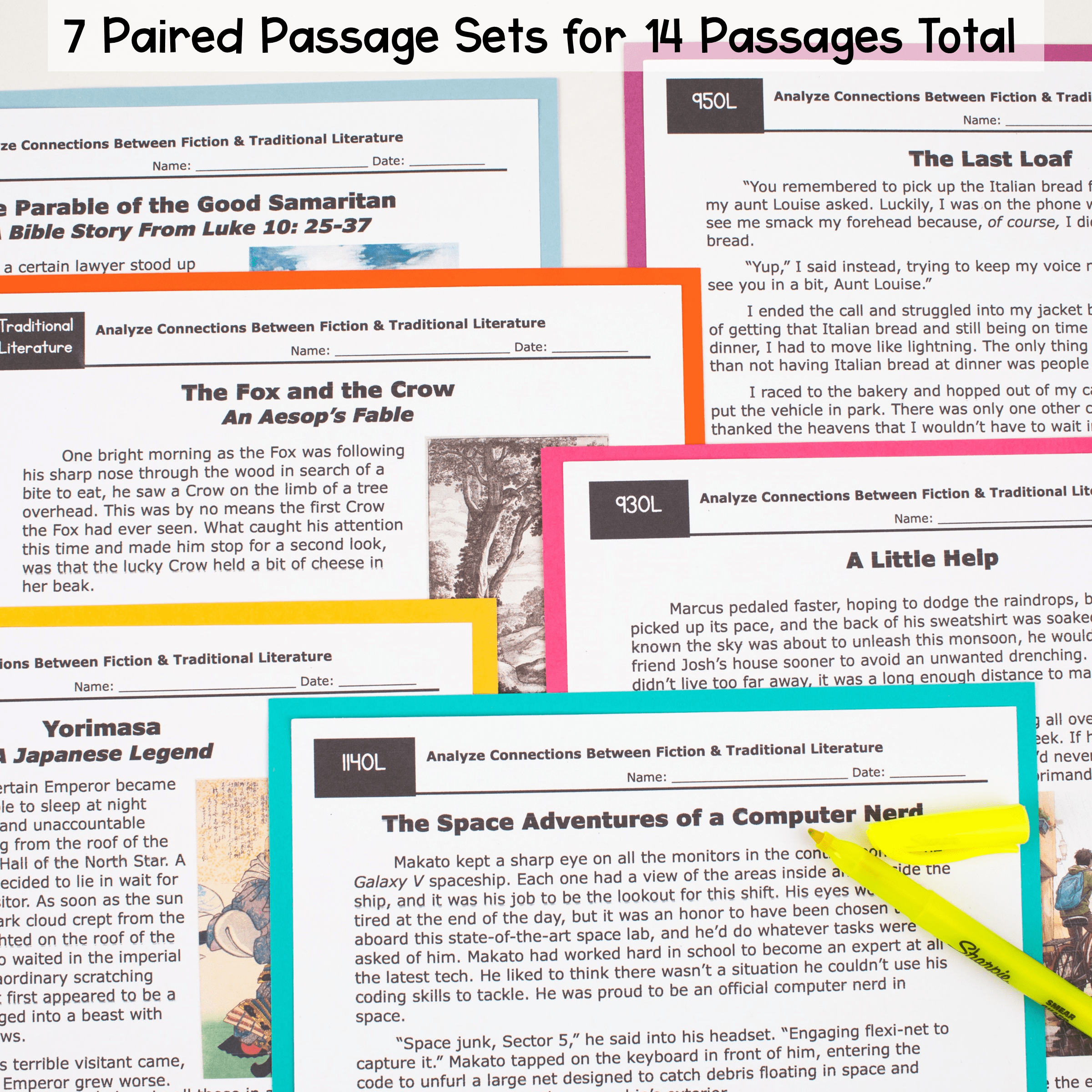 Analyze Connections in Fiction & Traditional Literature RL.8.9 Passage Analysis - Image 2