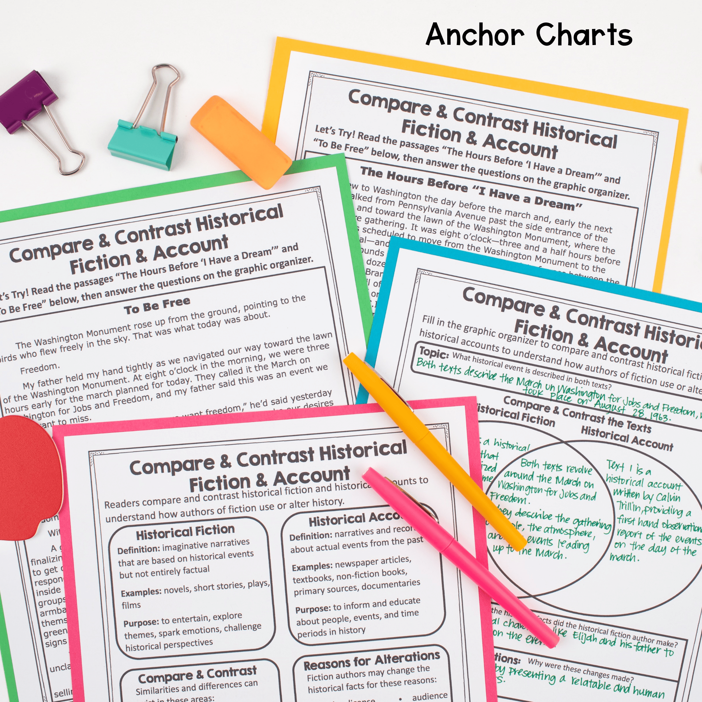 Compare & Contrast Historical Fiction & Real Accounts 7th Grade RL.7.9 Passages - Image 3