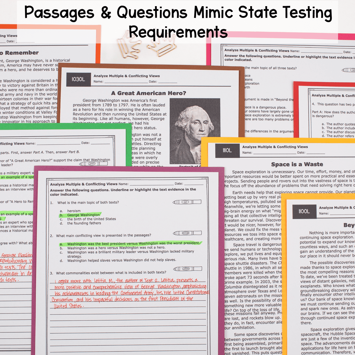 8th Grade Reading Comprehension Nonfiction Bundle - Lexile Leveled Passages - Image 4