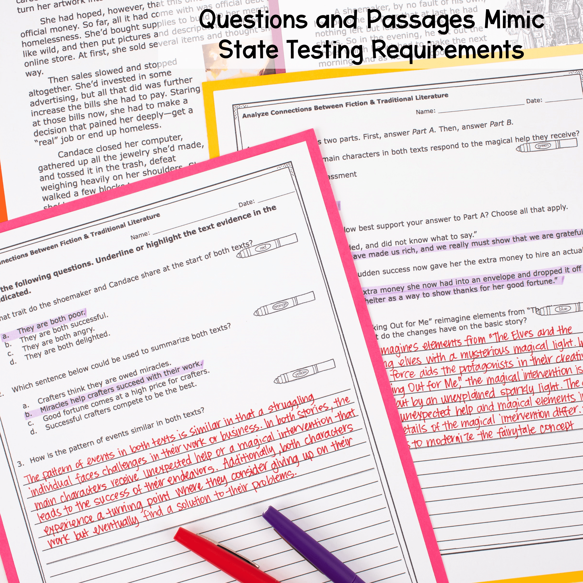 Analyze Connections in Fiction & Traditional Literature RL.8.9 Passage Analysis - Image 4