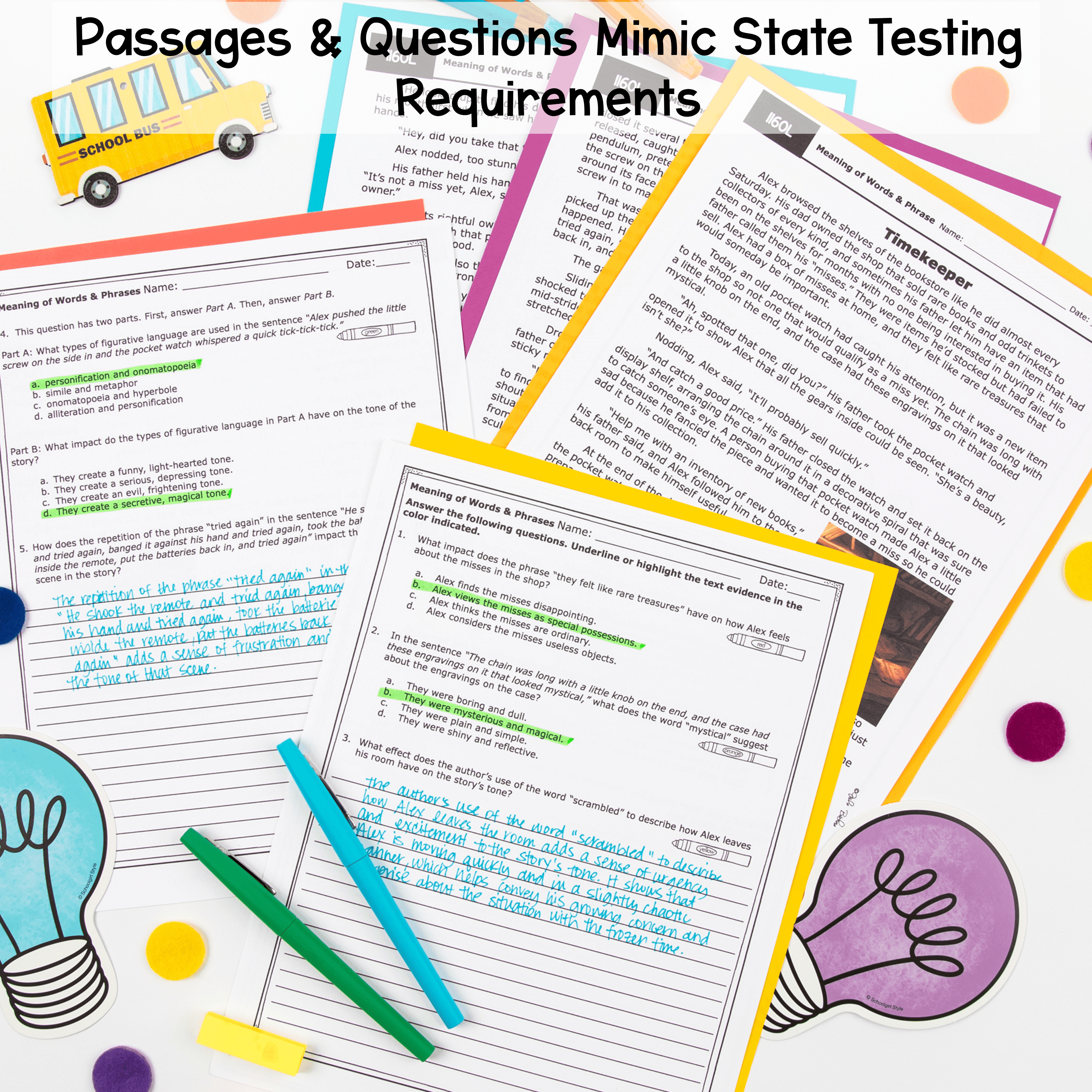 7th Grade Reading Comprehension Fiction Bundle - Lexile Leveled Passages - Image 4