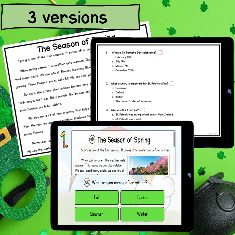 St. Patrick's Day Reading Comprehension Escape Room & Webscape™ 1st Grade March - Image 4