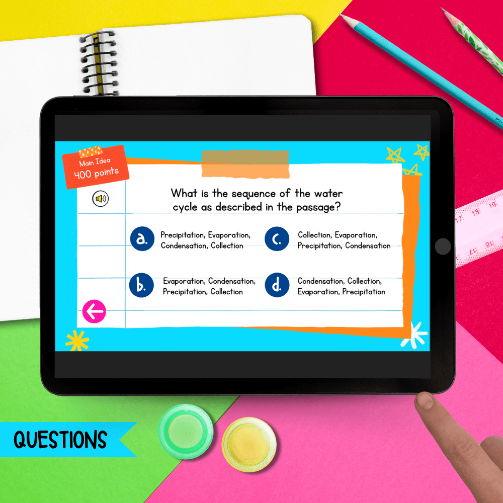 Jeopardy Style 3rd Grade Reading Comprehension Review Digital ELA Quiz Game Show - Image 4