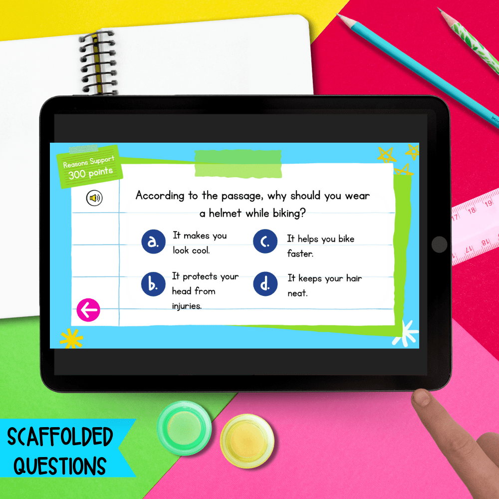 Jeopardy Style 2nd Grade Reading Comprehension Review Digital ELA Quiz Game Show - Image 4