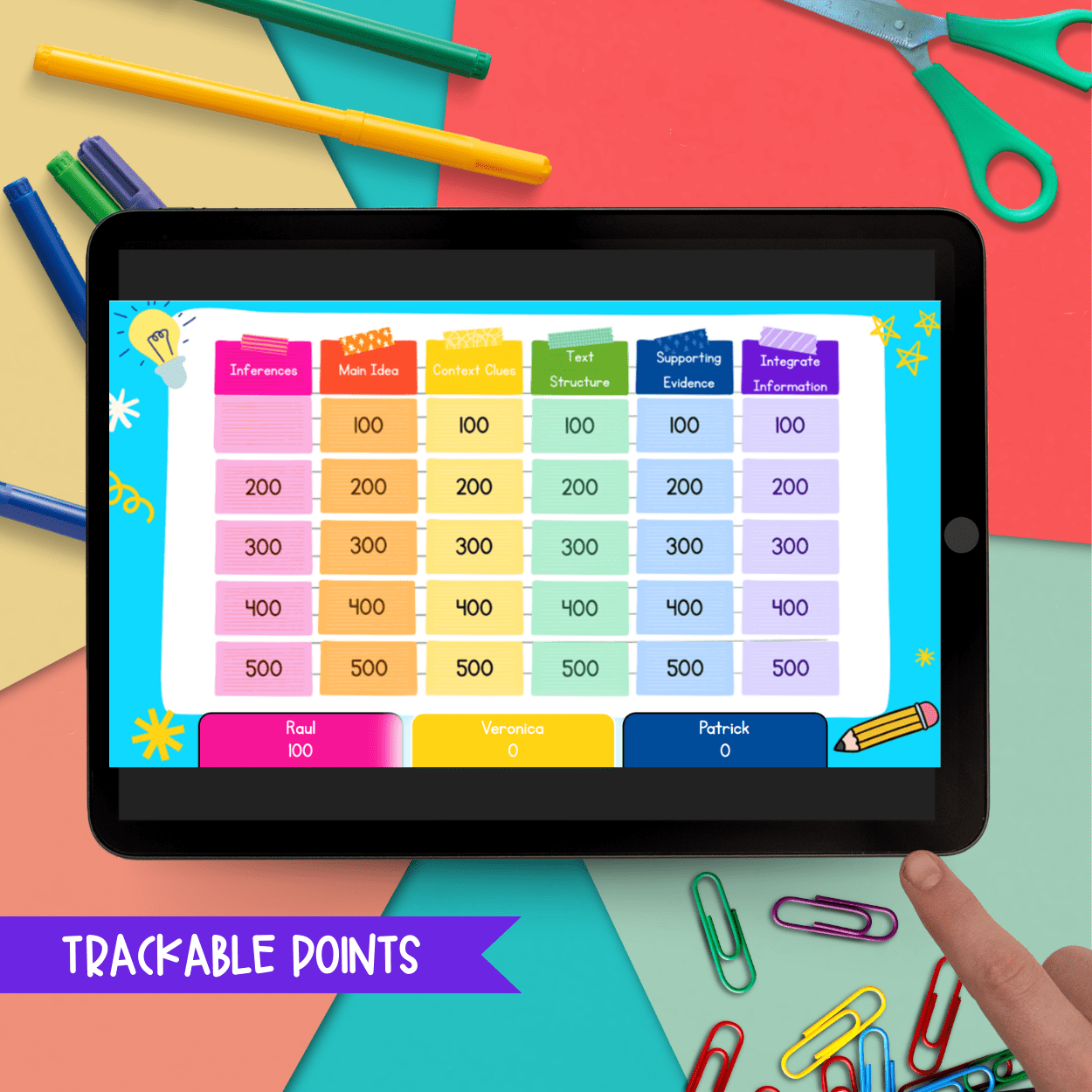 Jeopardy Style 4th Grade Reading Comprehension Review Digital ELA Quiz Game Show - Image 5