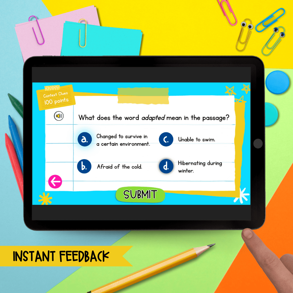 Jeopardy Style 3rd Grade Reading Comprehension Review Digital ELA Quiz Game Show - Image 6