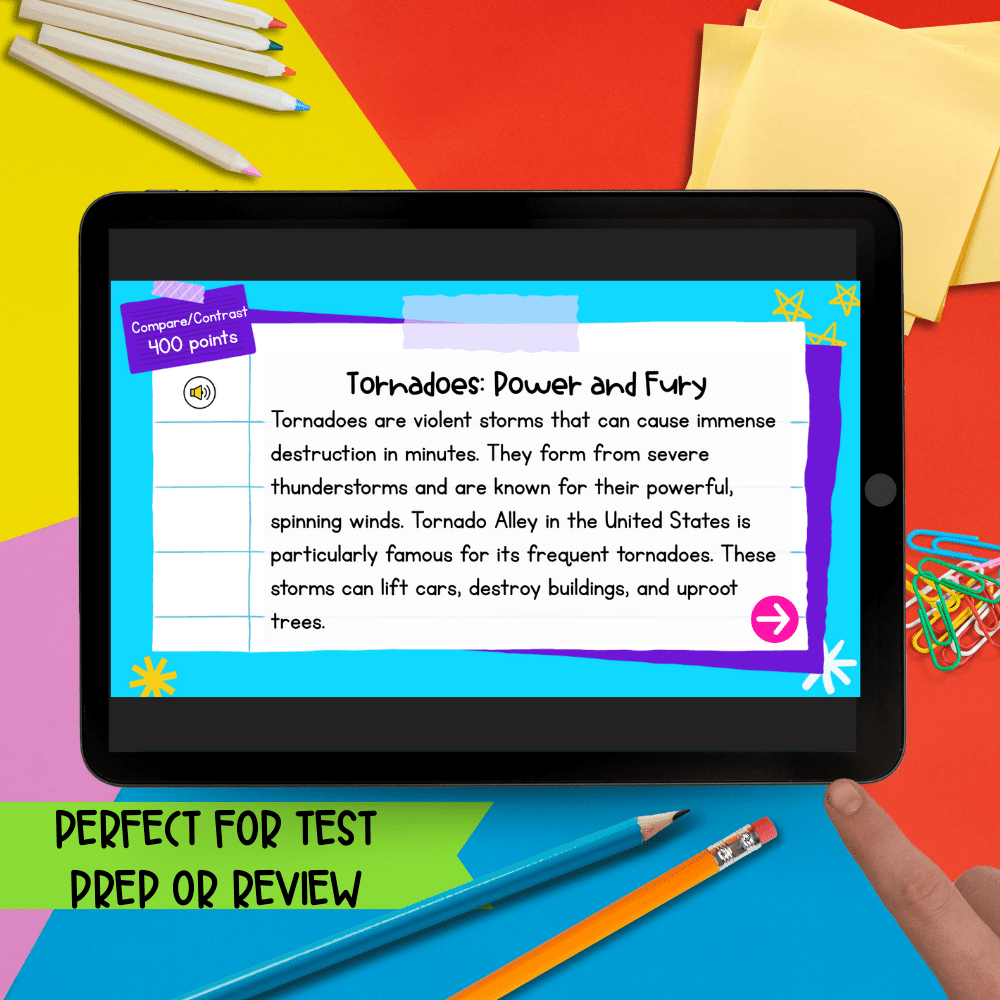 Jeopardy Style 3rd Grade Reading Comprehension Review Digital ELA Quiz Game Show - Image 7