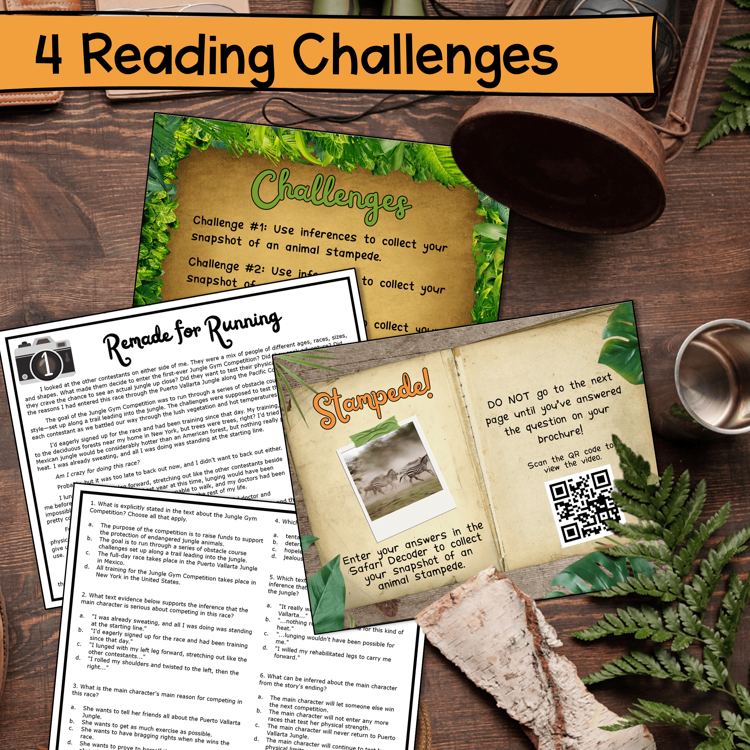 Inferencing & Explicit Analysis Reading Escape Room 6th 7th 8th Grade - Image 2
