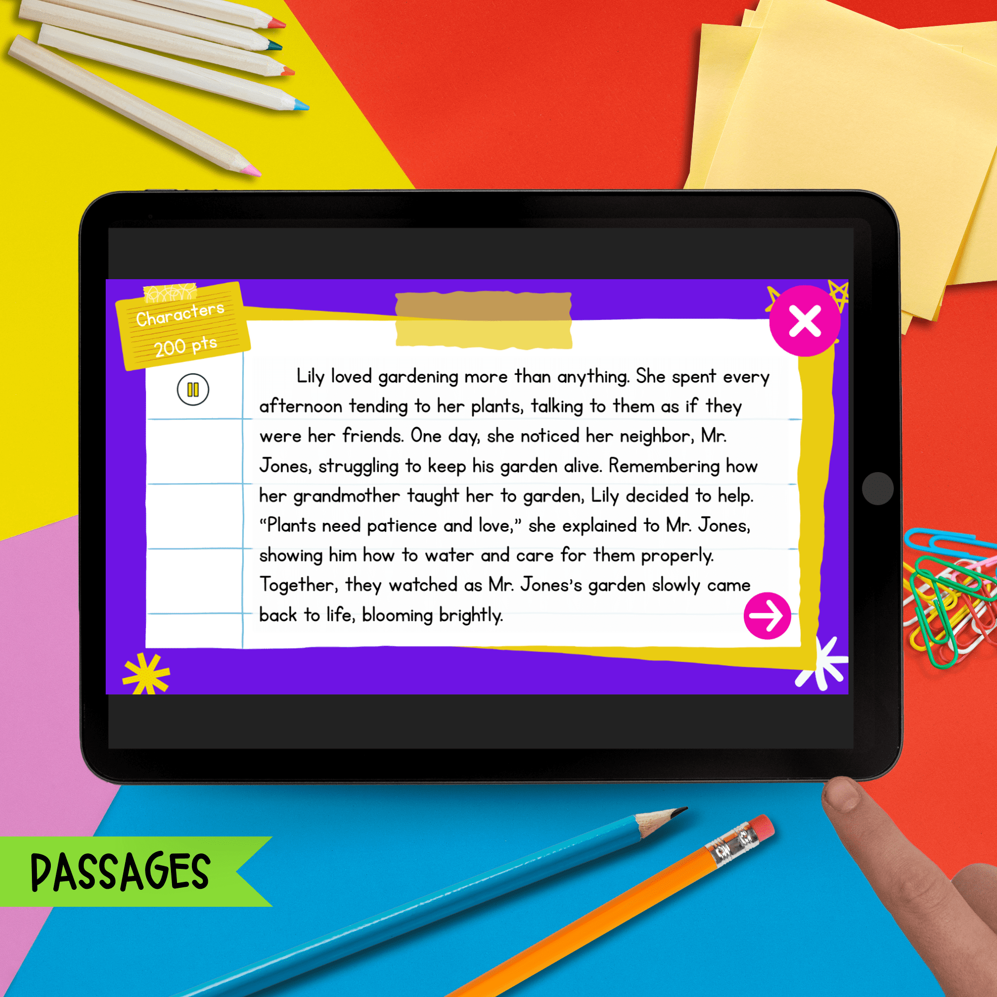 Jeopardy Style 3rd Grade Fiction Reading Comprehension Review ELA Quiz Game Show - Image 3