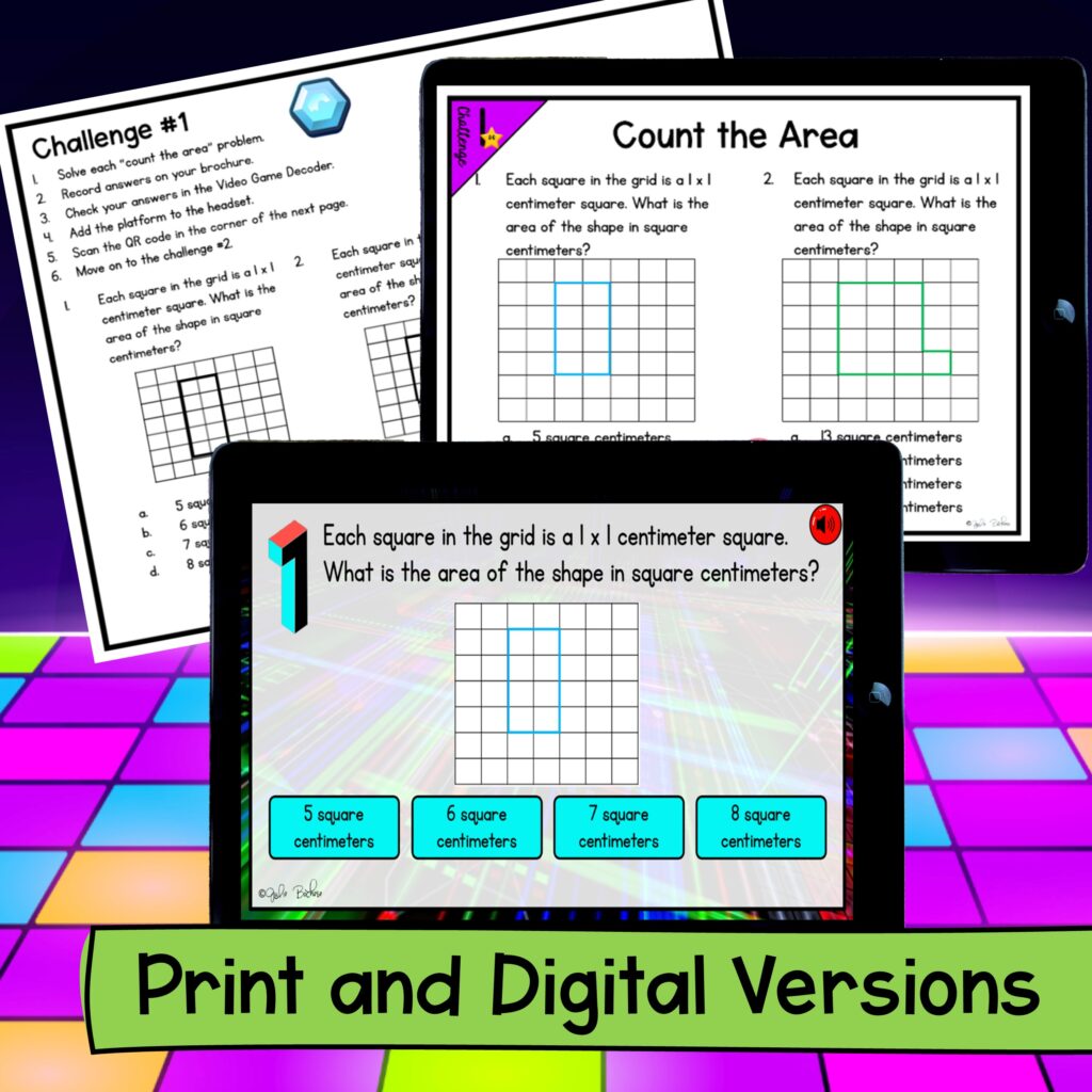 Printable and digital escape rooms for math practice
