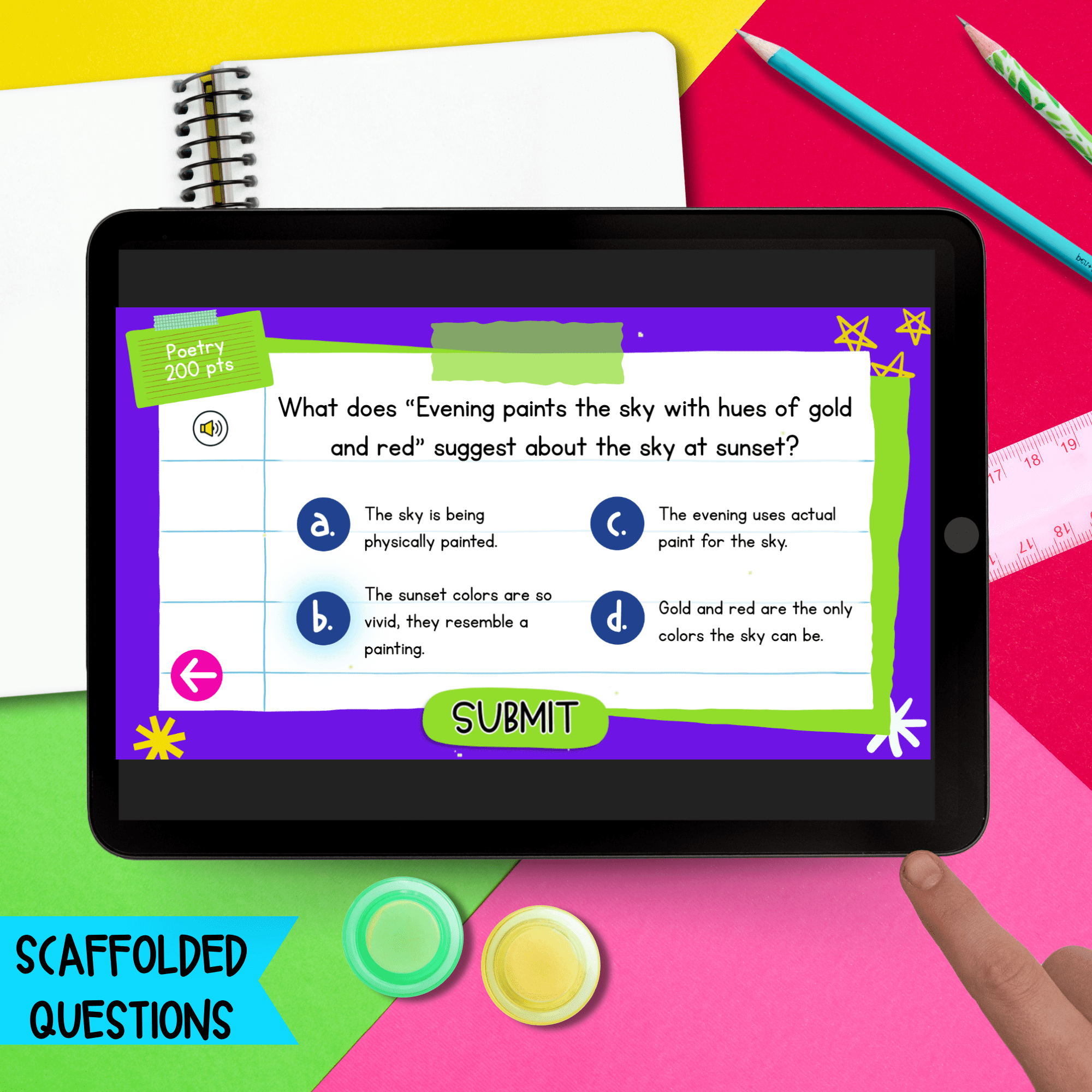 Jeopardy Style 3rd Grade Fiction Reading Comprehension Review ELA Quiz Game Show - Image 4