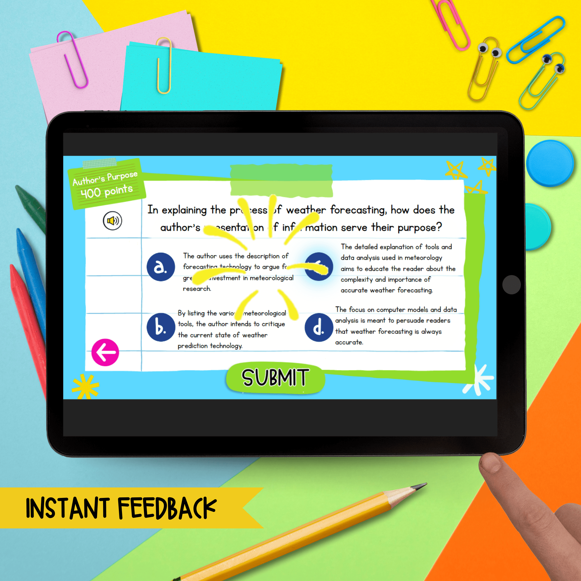 Jeopardy Style 6th Grade Reading Comprehension Review Digital ELA Quiz Game Show - Image 6