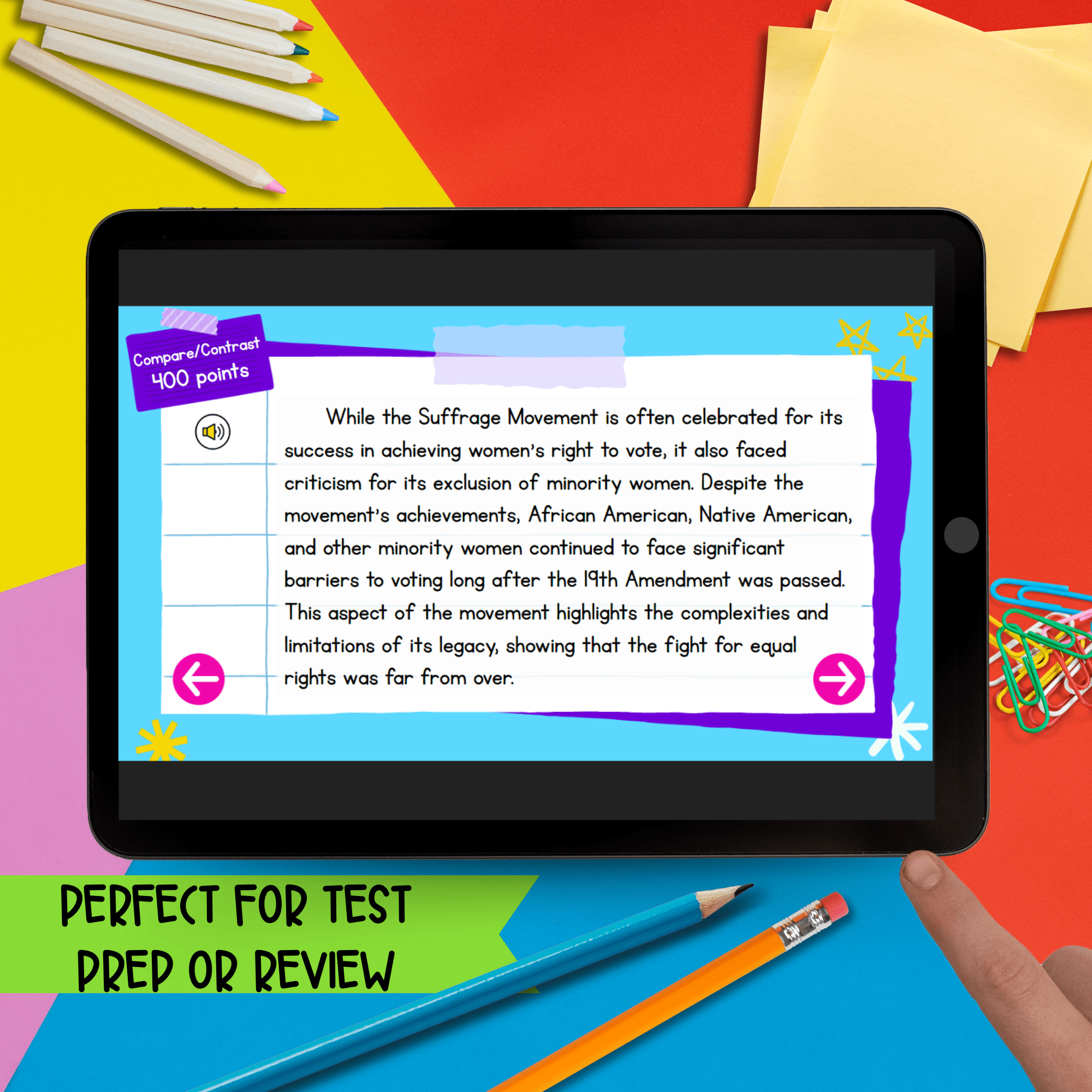 Jeopardy Style 6th Grade Reading Comprehension Review Digital ELA Quiz Game Show - Image 7