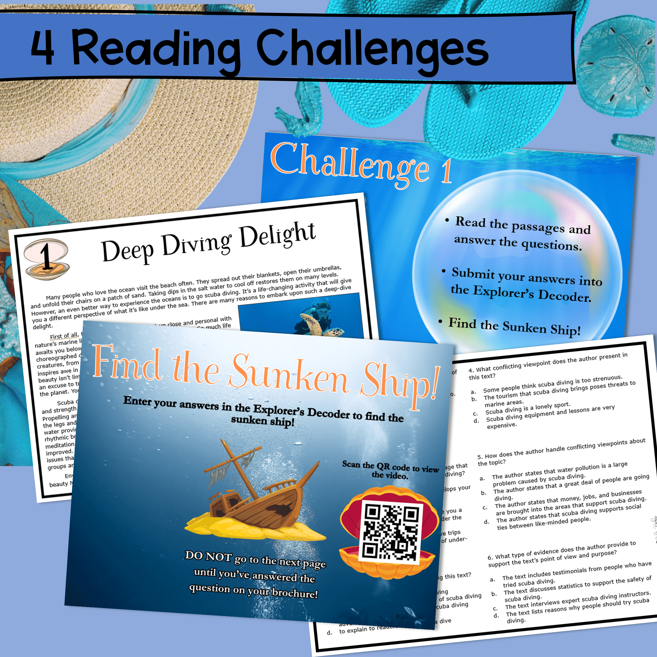 Author's Point of View & Purpose Under the Sea Escape Room 6th 7th 8th Grade - Image 2