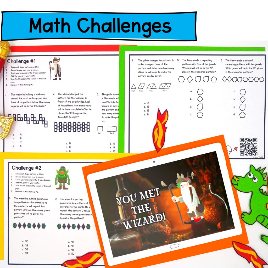 image of math escape room activities for elementary school students