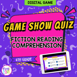 Jeopardy Style 4th Grade Fiction Reading Comprehension Review ELA Quiz Game Show