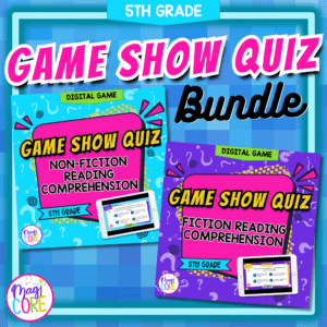 Jeopardy Style 5th Grade BUNDLE Reading Comprehension Review ELA Quiz Game Show
