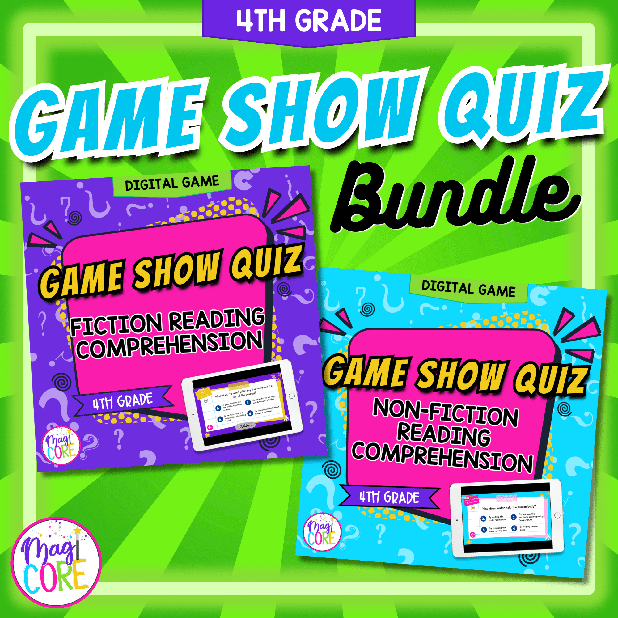 Jeopardy Style 4th Grade BUNDLE Reading Comprehension Review