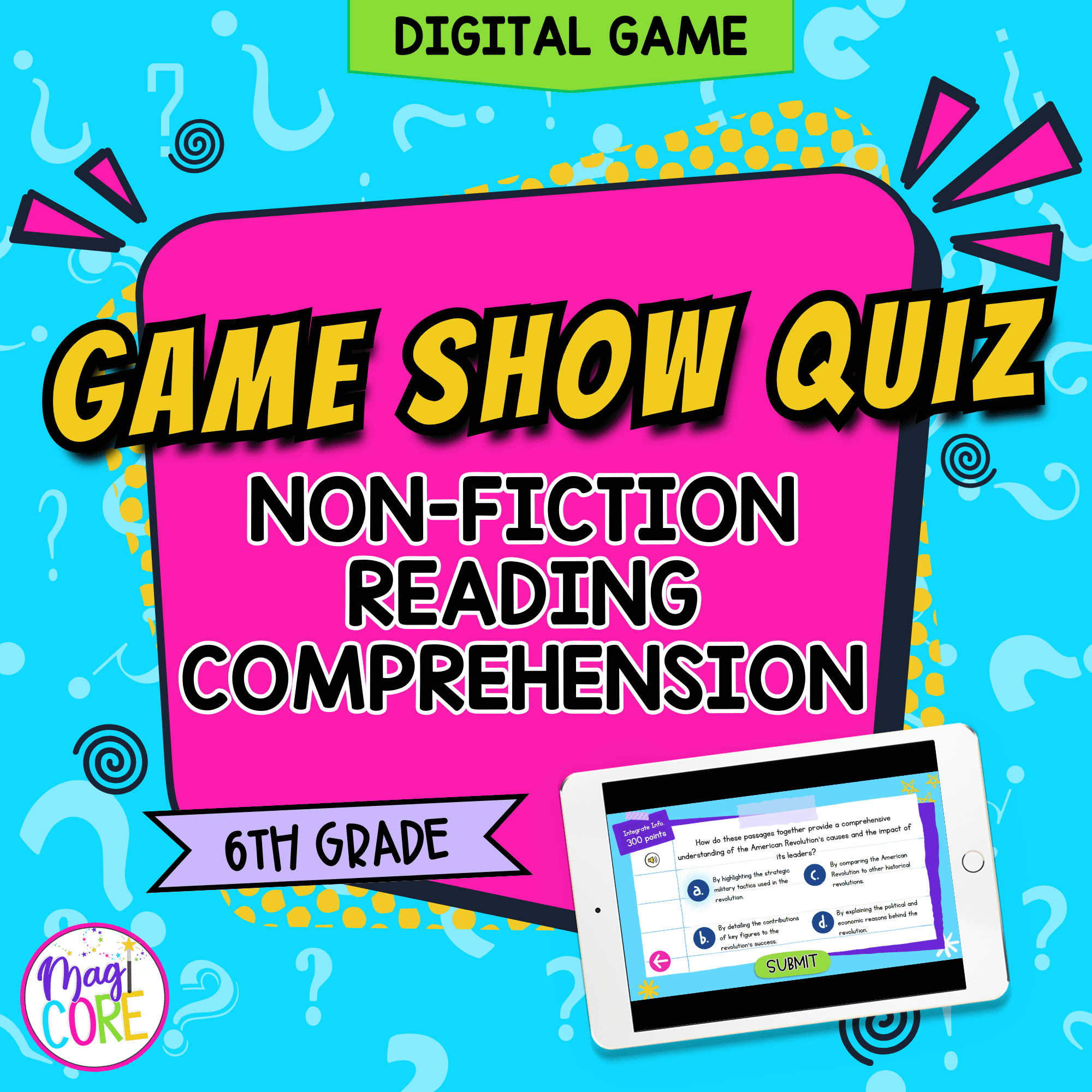 Jeopardy Style 6th Grade BUNDLE Reading Comprehension Review ELA Quiz Game Show - Image 10