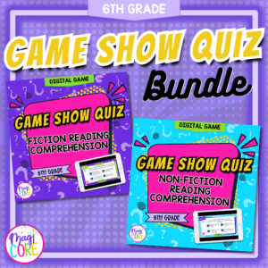 Jeopardy Style 6th Grade BUNDLE Reading Comprehension Review ELA Quiz Game Show