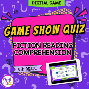 Jeopardy Style 6th Grade Fiction Reading Comprehension Review ELA Quiz Game Show