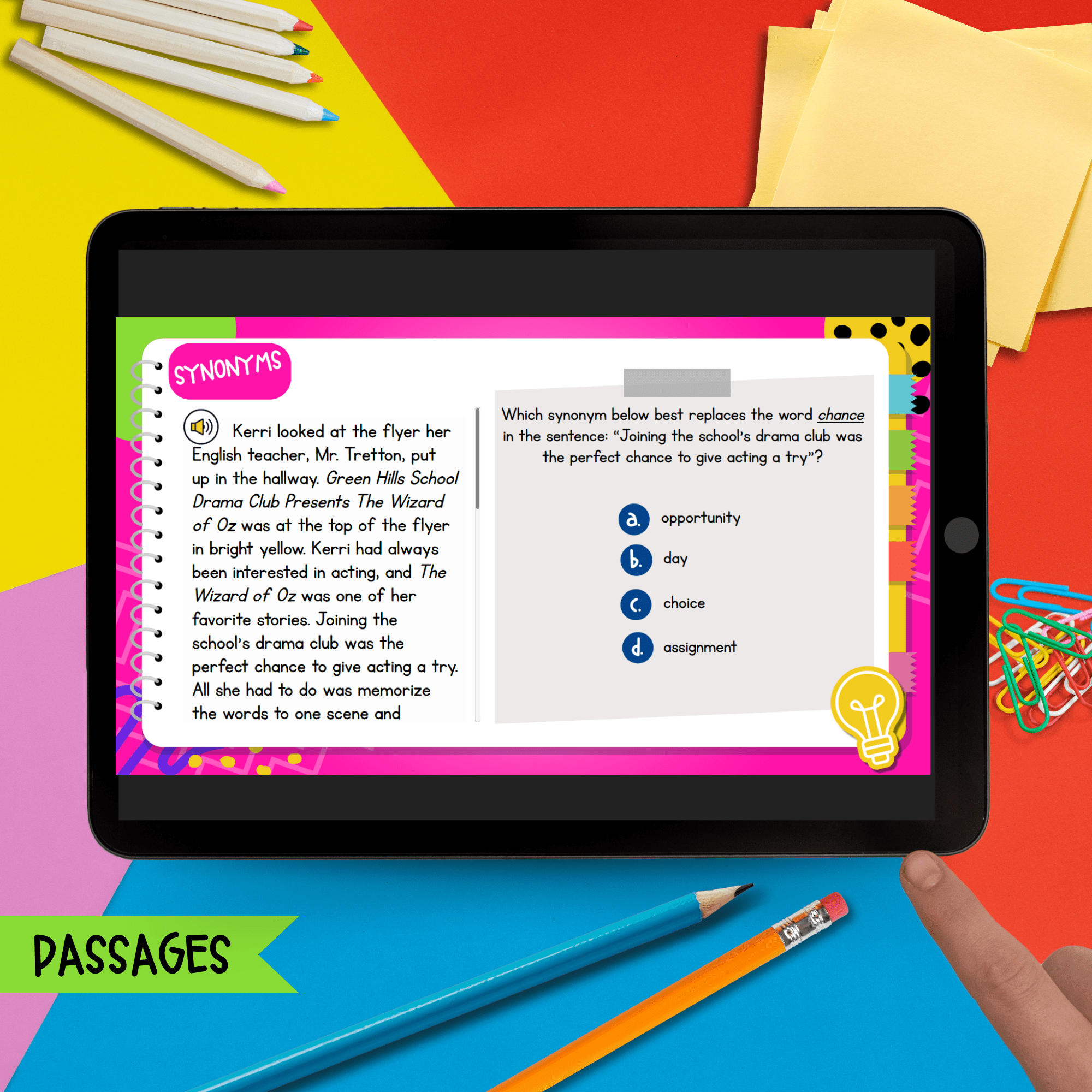 Jeopardy Style Vocabulary Reading Comprehension Review Quiz Game Show - Image 3