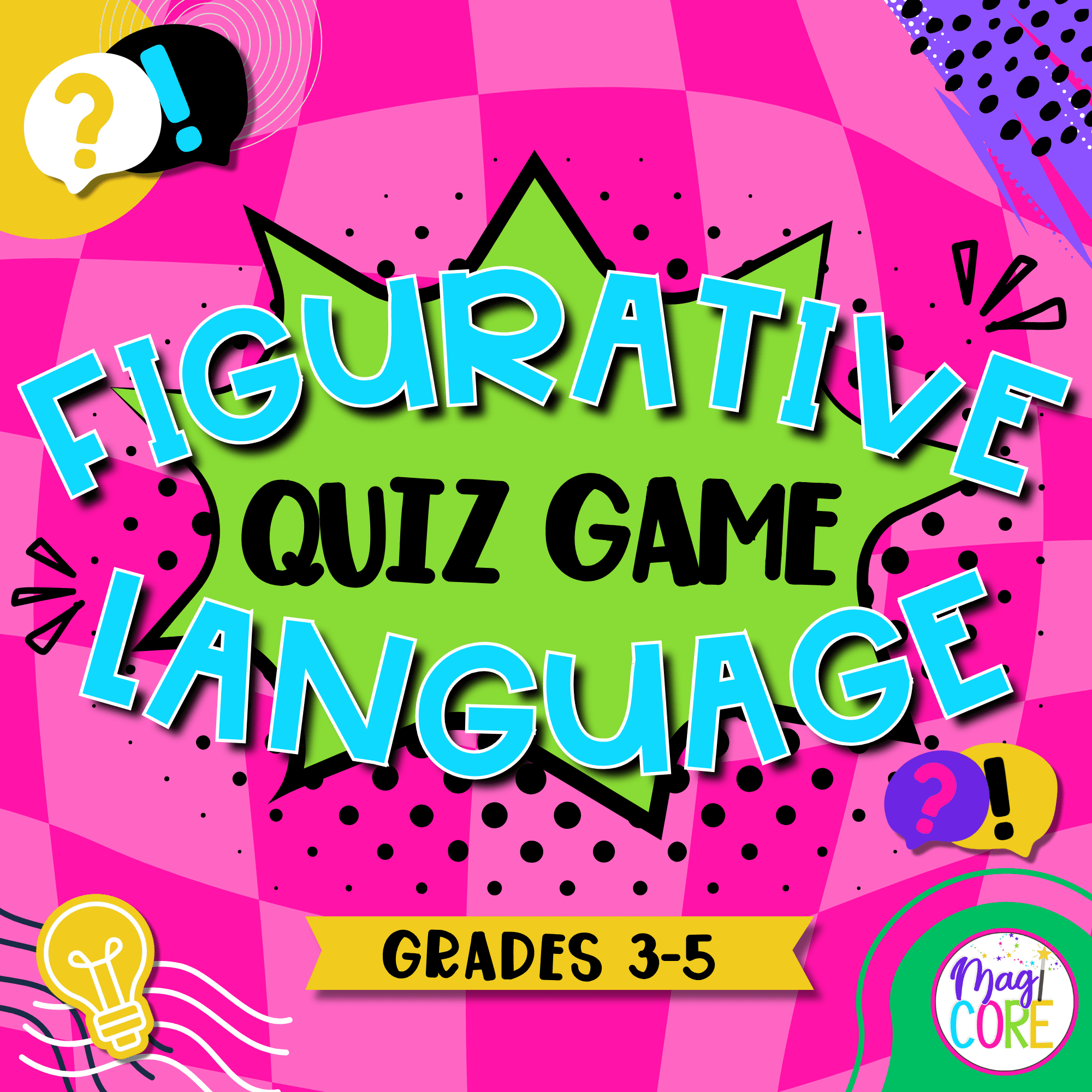 Jeopardy Style Figurative Language Reading Comprehension Review Quiz Game Show