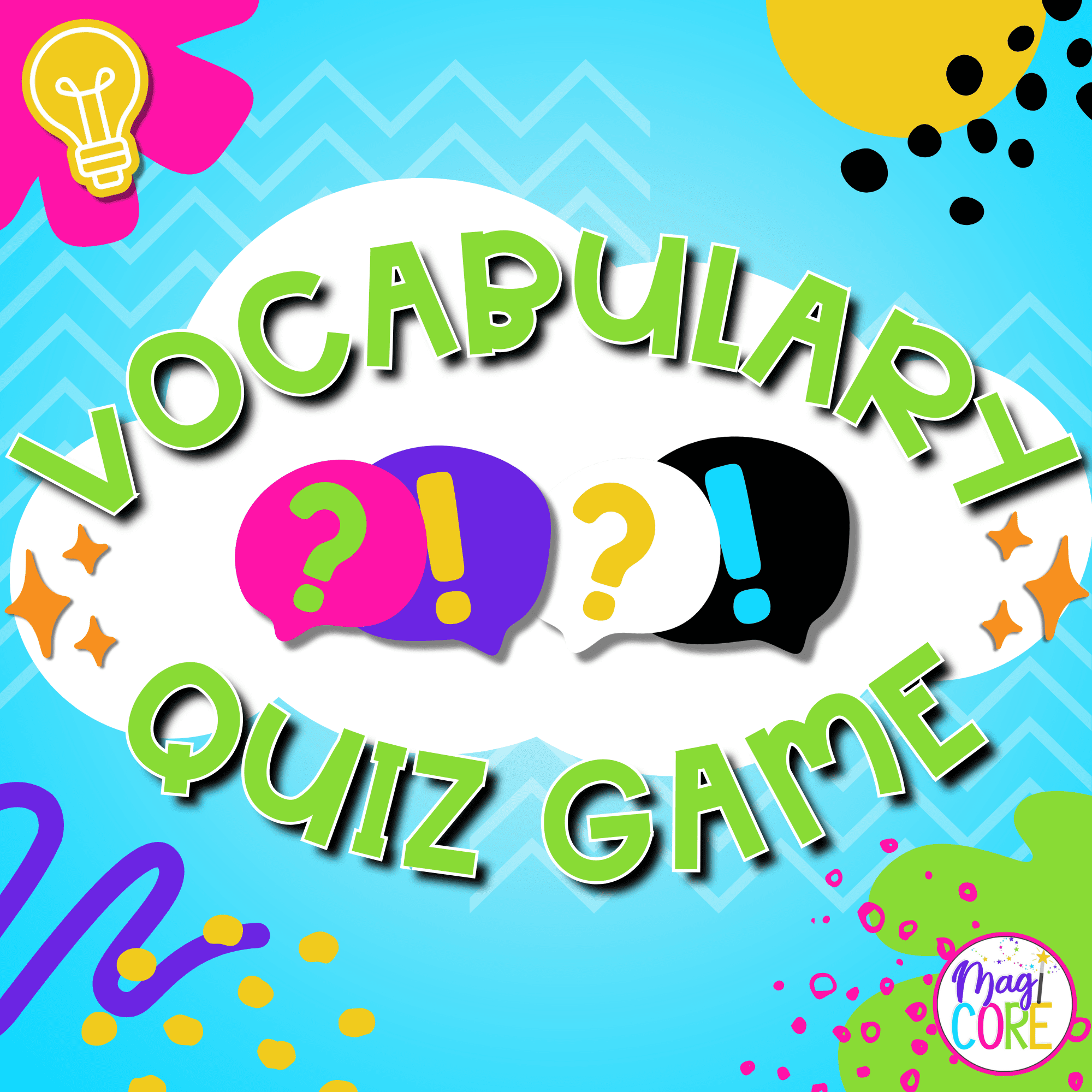 Jeopardy Style Vocabulary Reading Comprehension Review Quiz Game Show