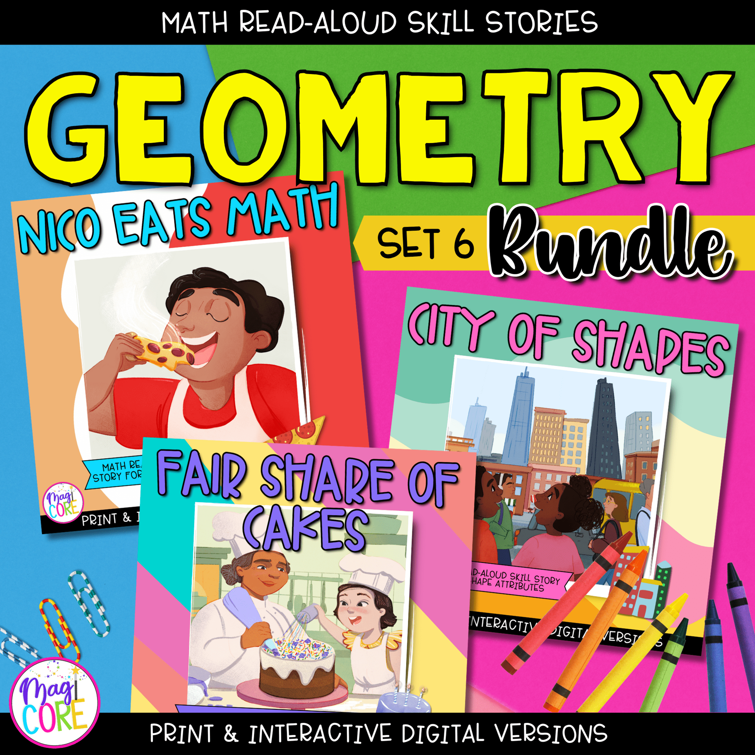 Interactive Math Stories - Shapes Bundle - 1st Grade