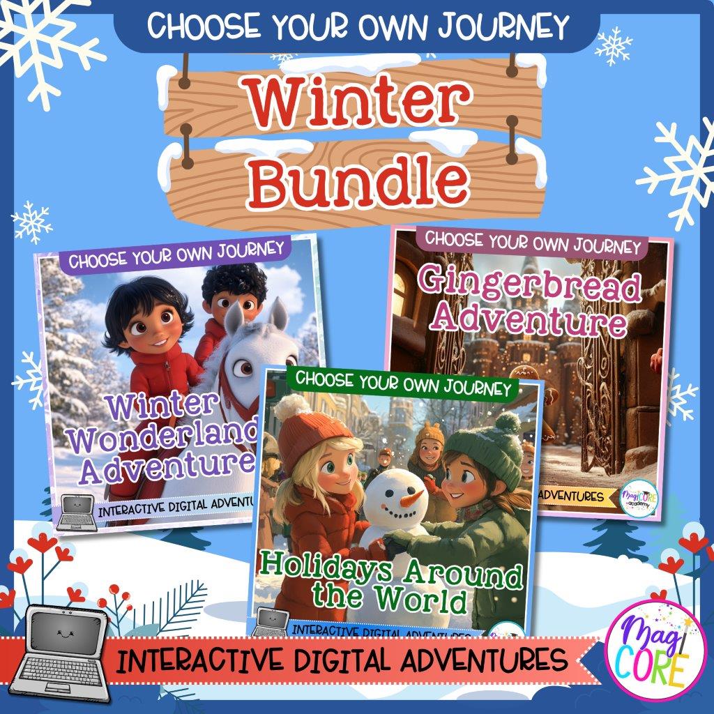 Choose Your Own Journey "Winter" Reading Short Stories Digital Resource Bundle