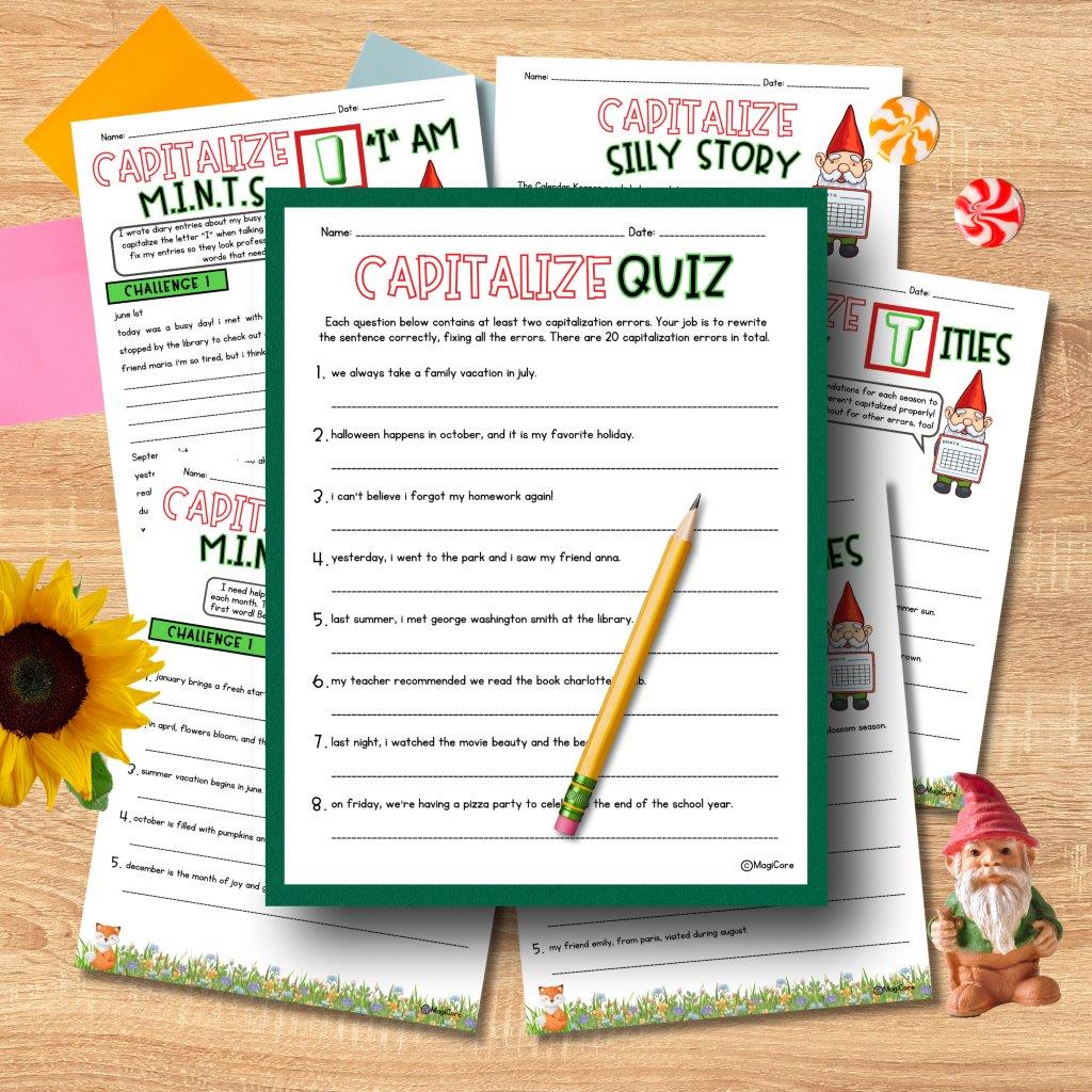 Capitalization Rules Practice Worksheets with MINTS - Image 2