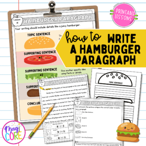 How to Write a Paragraph Practice Worksheets and Graphic Organizers