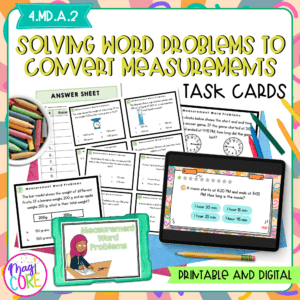Solving Word Problems to Convert Measurements - 4th Grade Math Task Cards