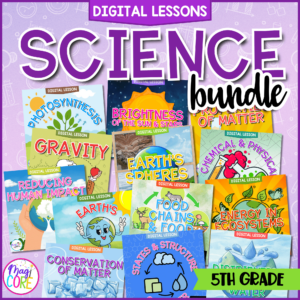 5th Grade Science Digital Video Lesson NGSS Aligned GROWING Bundle