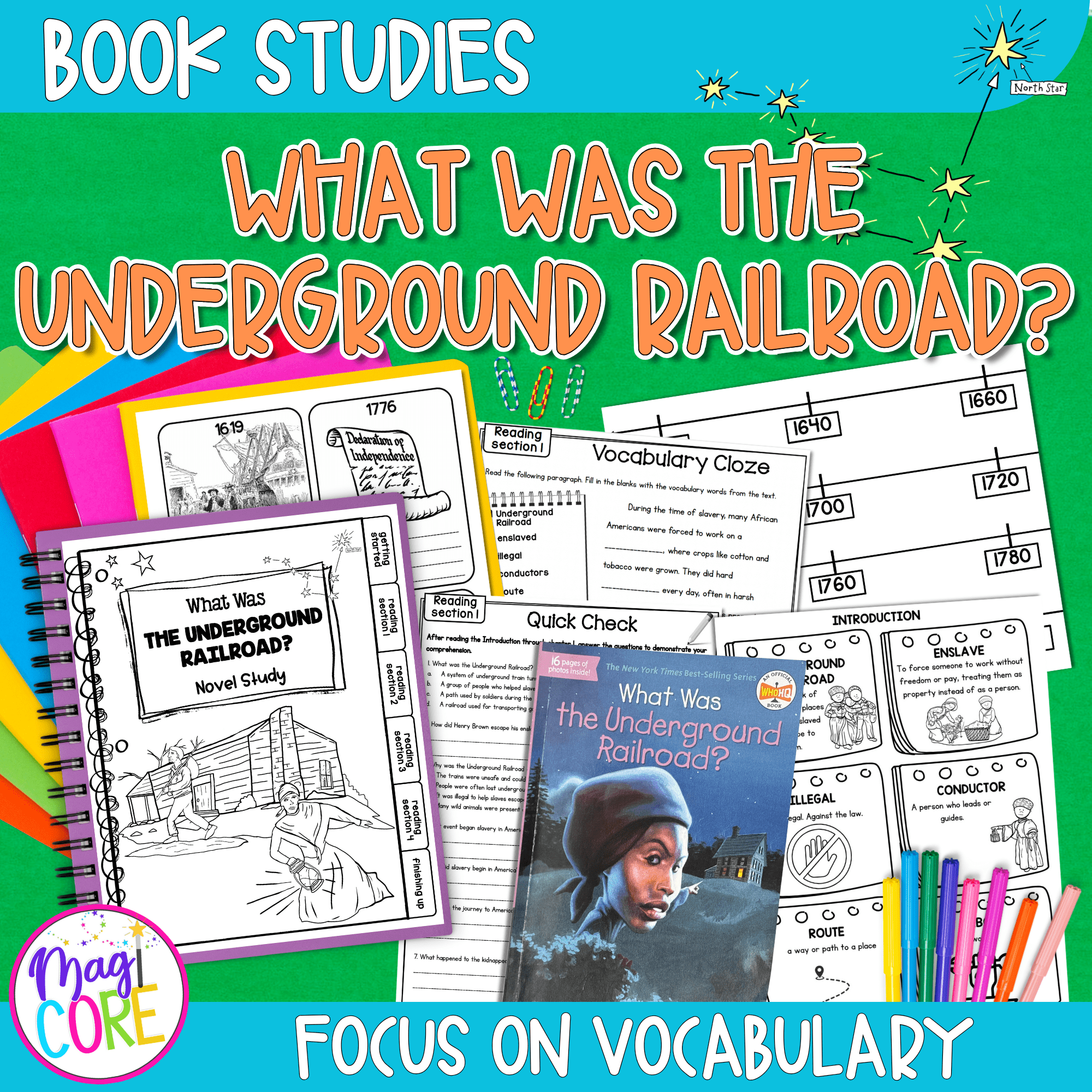 What Was the Underground Railroad Nonfiction Book Study Reading Comprehension