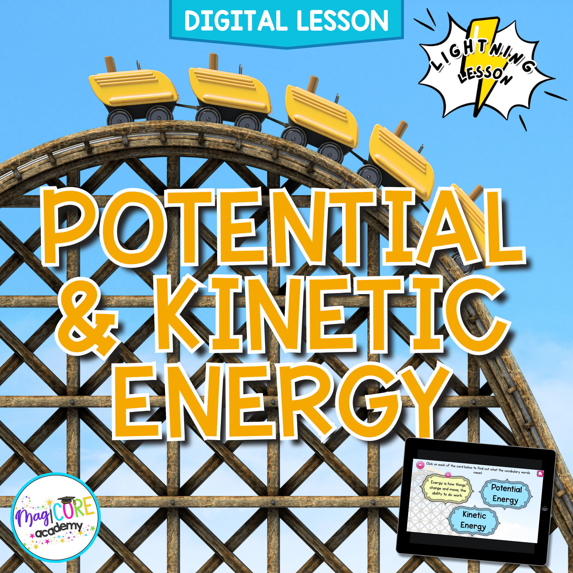 Potential & Kinetic Energy Digital Science Lesson Activity Test NGSS 3-PS2-2