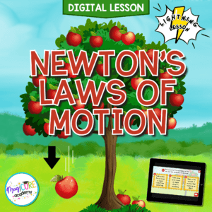 Newton's Laws of Motion Digital Science Lesson Video Activity & Quiz 3rd Grade