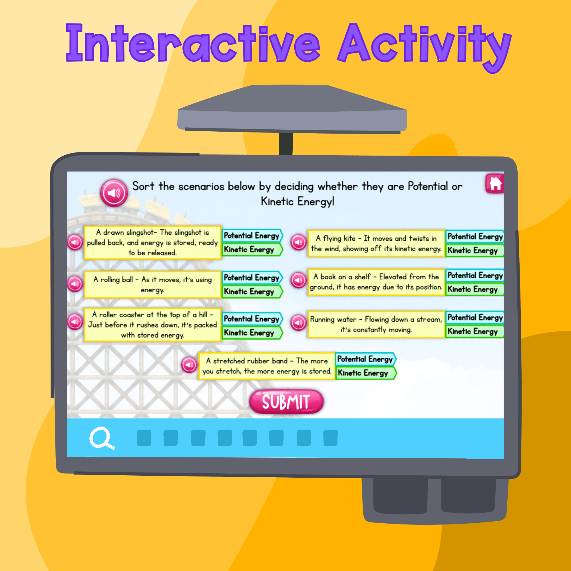 Potential & Kinetic Energy Digital Science Lesson Activity Test NGSS 3-PS2-2 - Image 3