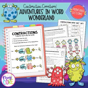 Contractions Practice Worksheets Anchor Chart Games Activities Grammar Lessons