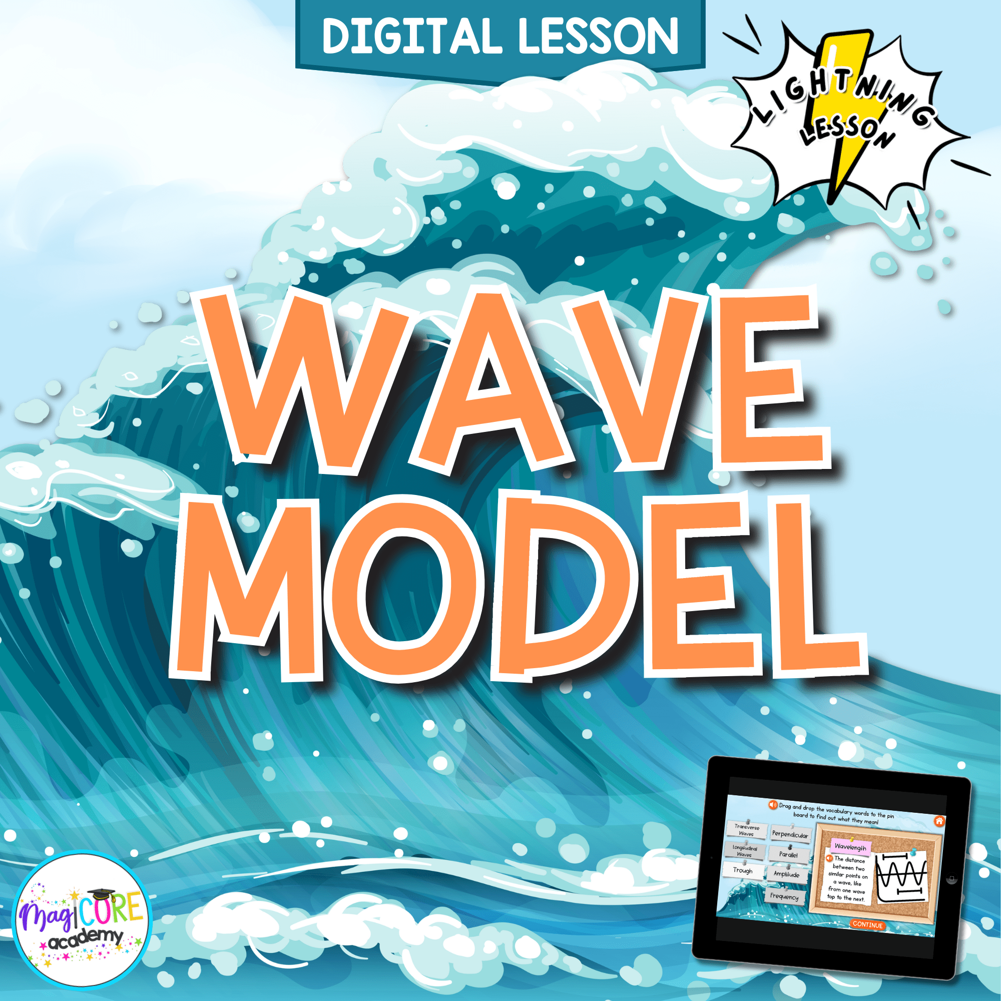 Wave Model Digital Science Activity 4th Grade NGSS 4-PS4-1