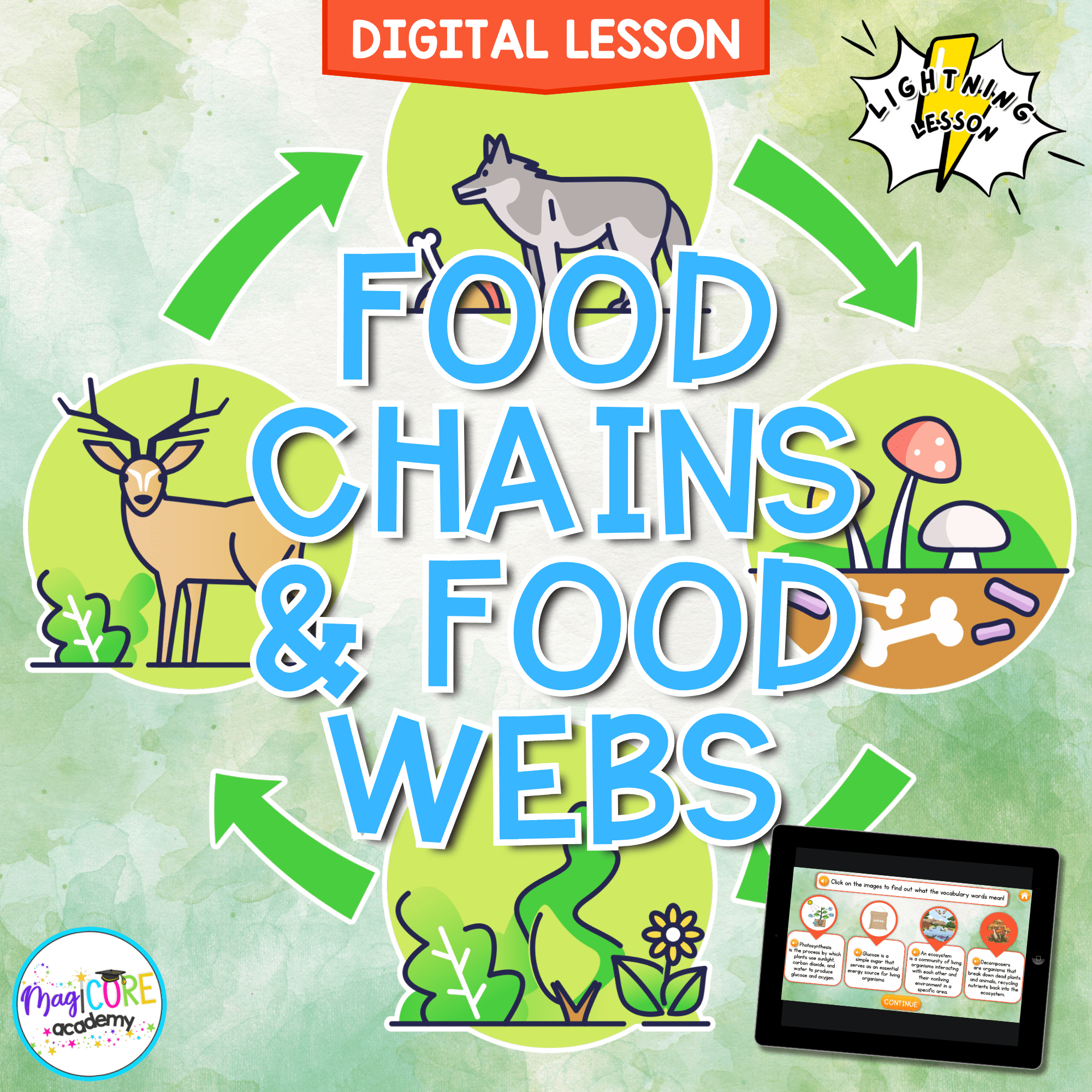 Food Chains and Food Webs Digital Science 5th Grade NGSS 5-LS2-1