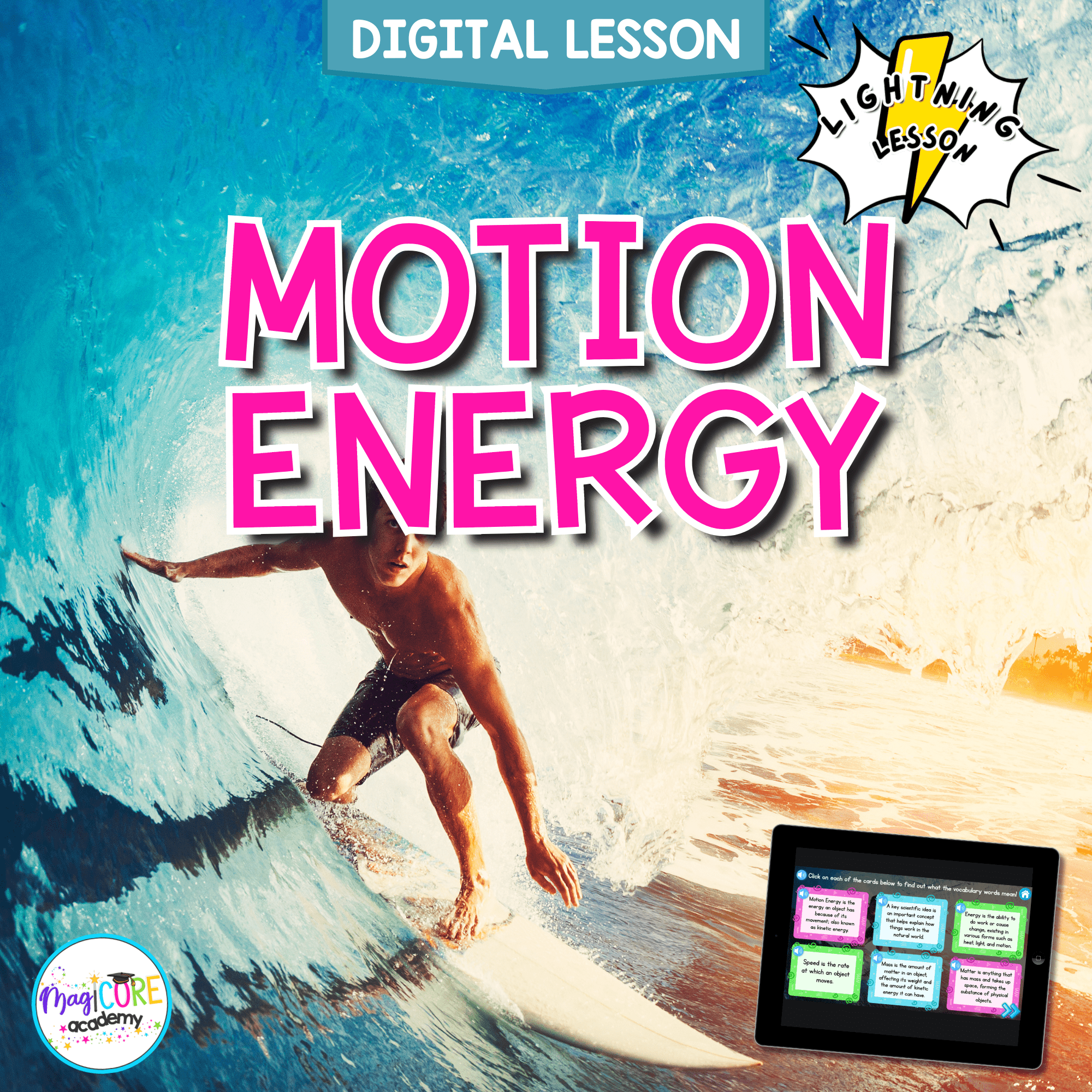 Motion Energy Digital Science Activity 3rd Grade NGSS 4-PS3-1