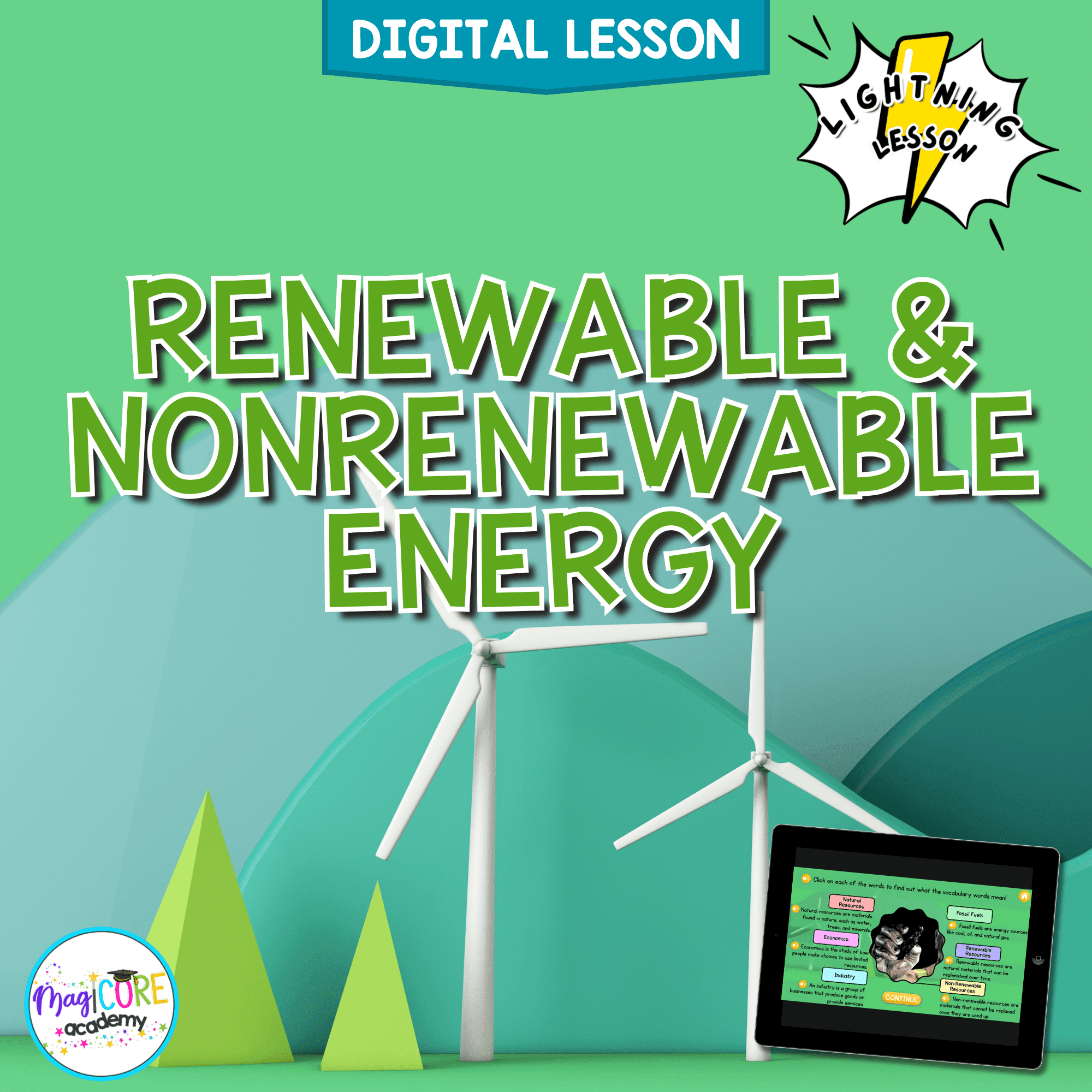 Renewable & Nonrenewable Energy Digital Science Activity 4th Grade NGSS 4-ESS3-1