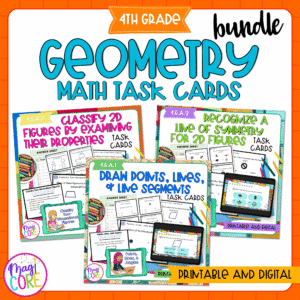 Geometry 4th Grade Math Task Card Bundle