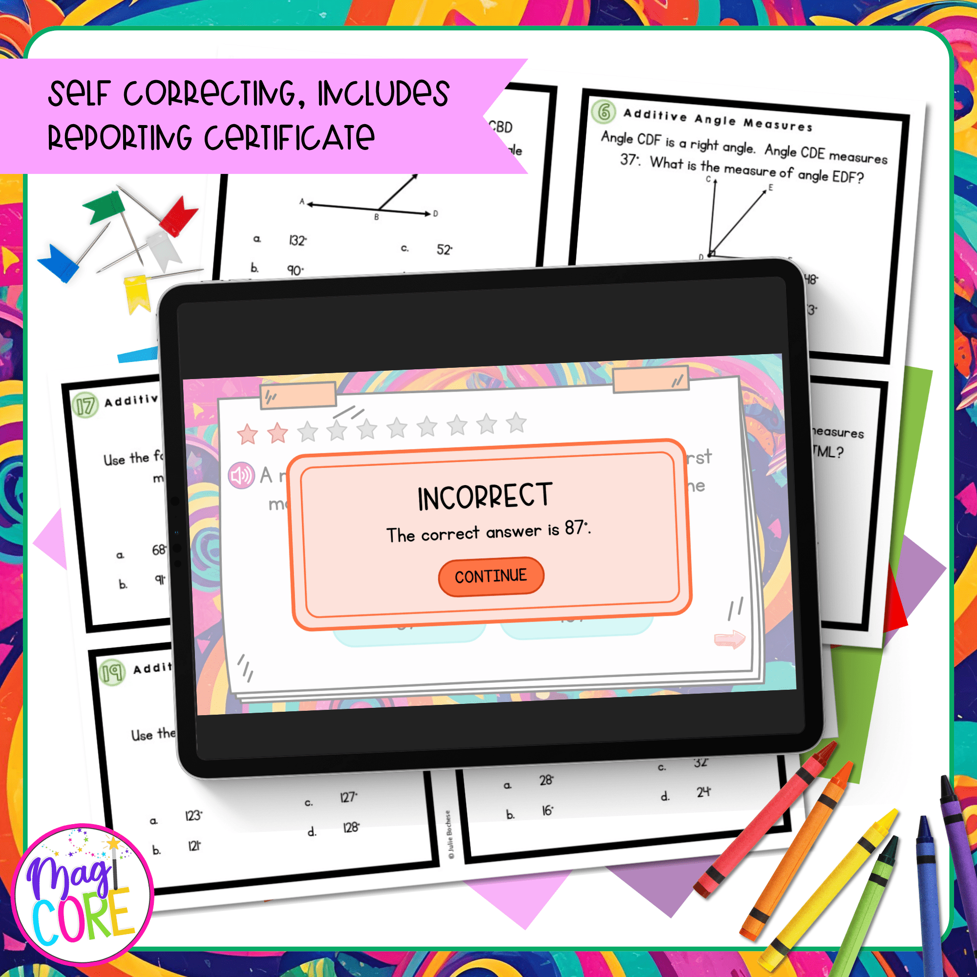 Additive Angle Measures - 4th Grade Task Cards - Print & Digital - 4.MD.C.7 - Image 3
