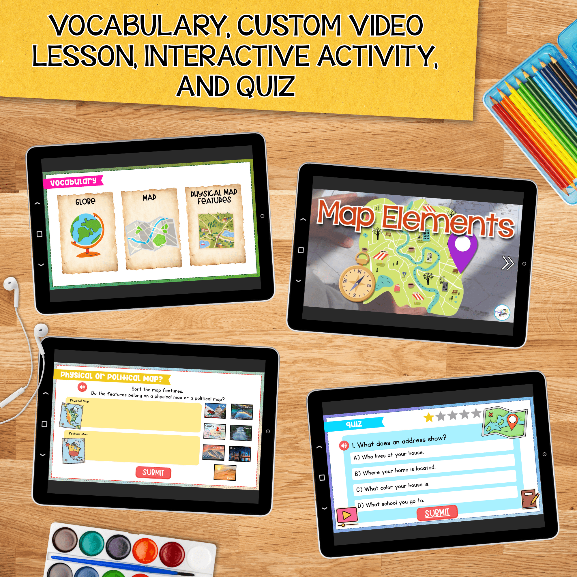 Geography Digital Social Studies Video Lessons - 1st Grade Bundle - Image 3