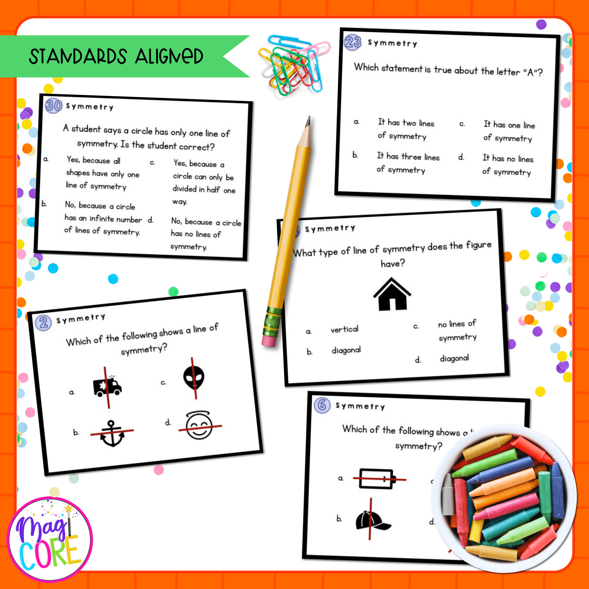 Geometry 4th Grade Math Task Card Bundle - Image 4